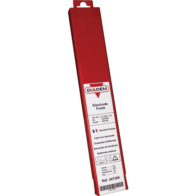 Electrode Fonte Ø 2,5 Boite de 15 Diadem référence fournisseur 247309
